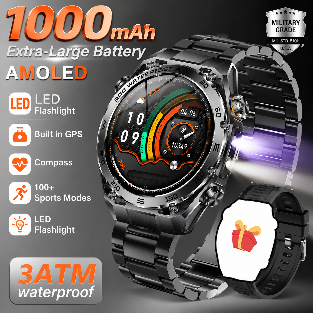 Aquatic Sports Performance - 2026 New Military 1000mAh Battery Smart