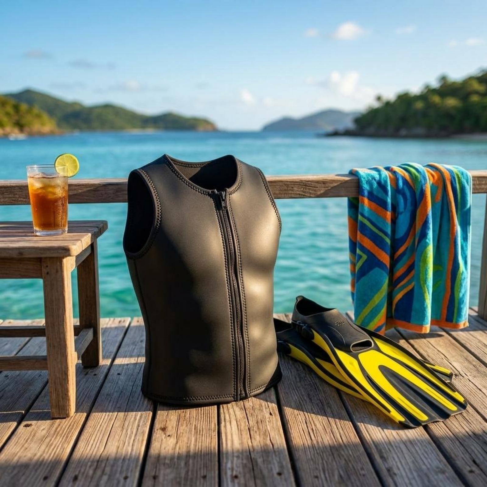 Aquatic Sports Swimming - Dive Shorts Shiny Skin 2mm Neoprene