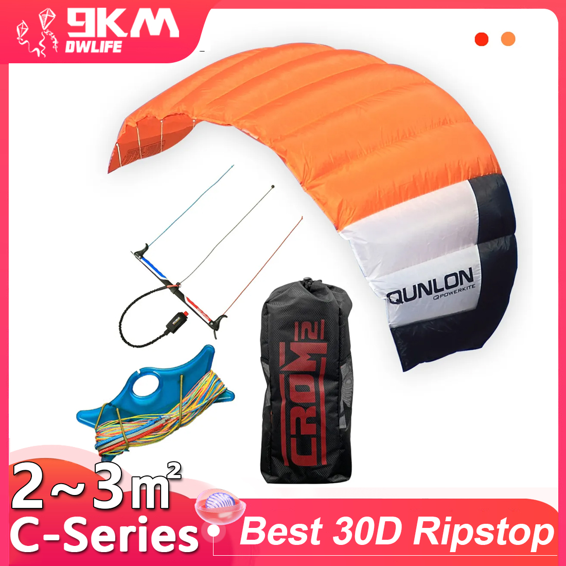 9km2~3sqm Triple Line Power Tr - Kite Surf Bar Control recensione e prezzo