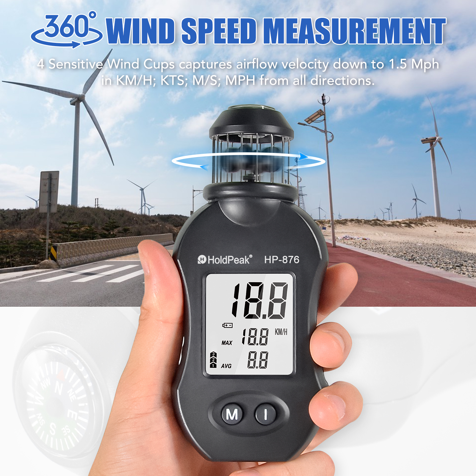 Weatherproof Cup Anemometer 36 - Kite Surf Bar Control recensione e prezzo